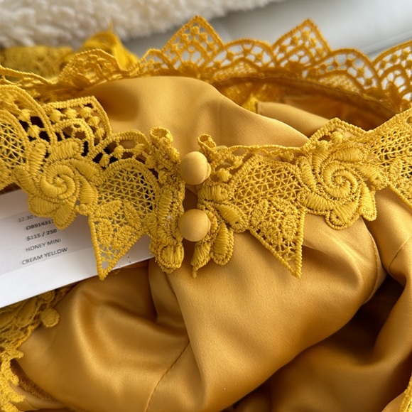 Free People Honey Mini lace dress in Marigold - Picture 11 of 12
